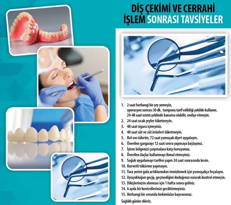 Diş Çekimi ve Cerrahi Sonrası Tavsiyeler