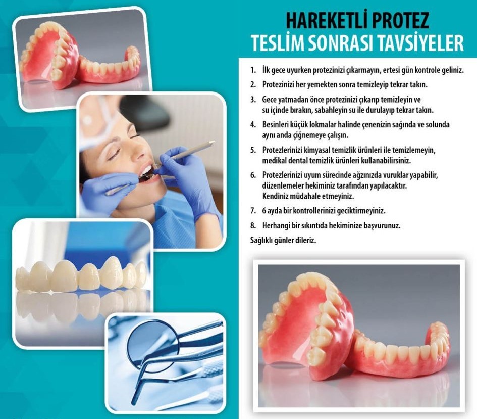 Hareketli Protez Sonrası Tavsiyeler